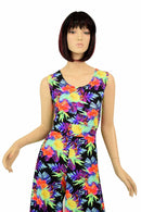 Sonic Bloom UV Wide Leg Jumpsuit - Coquetry Clothing