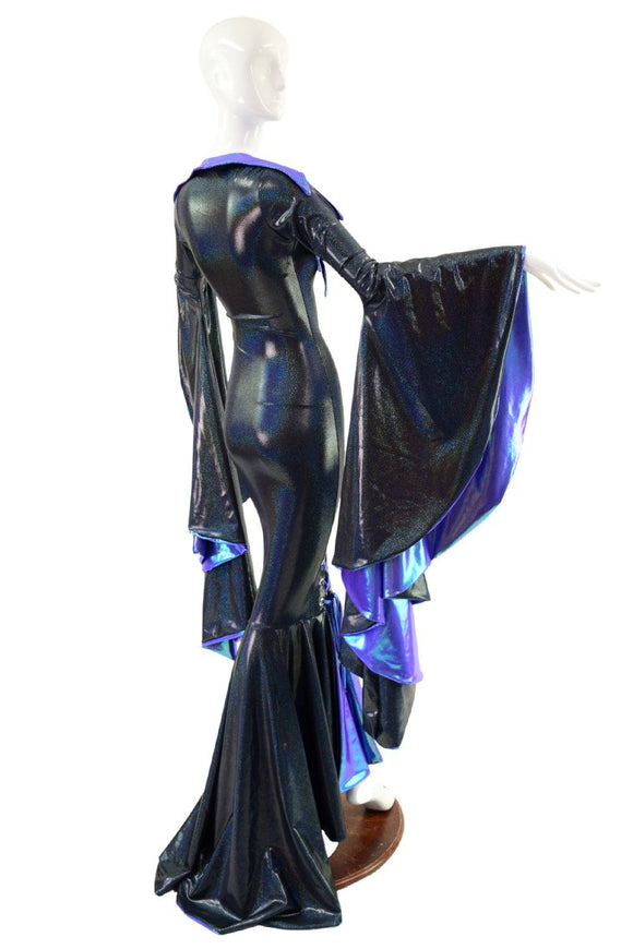 Sorceress Sleeve Gown with Lined Puddle & Thigh Lace Up - Coquetry Clothing