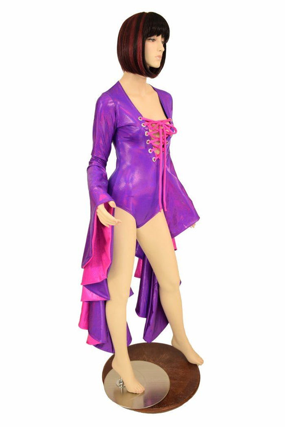 Sorceress Sleeve Lace Up Romper - Coquetry Clothing