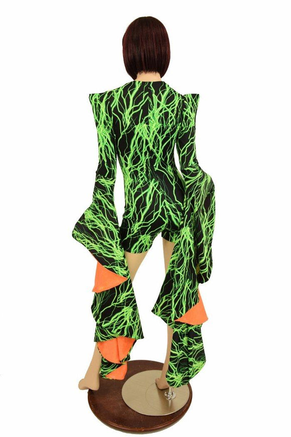 Sorceress Sleeve Lace Up Romper - Coquetry Clothing