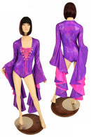 Sorceress Sleeve Lace Up Romper - Coquetry Clothing