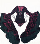 Sorceress Sleeve Lace Up Romper - Coquetry Clothing