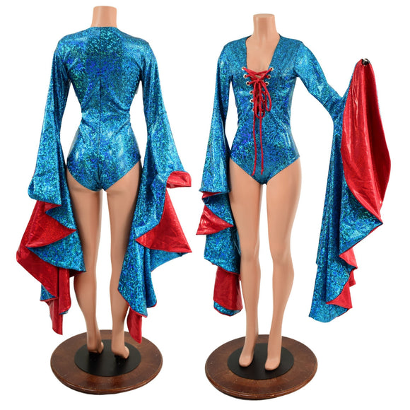 Sorceress Sleeve Lace Up Romper - Coquetry Clothing