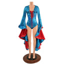 Sorceress Sleeve Lace Up Romper - Coquetry Clothing