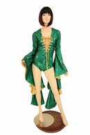 Sorceress Sleeve Lace Up Romper - Coquetry Clothing