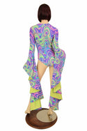 Sorceress Sleeve Lace Up Romper - 4