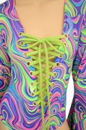 Sorceress Sleeve Lace Up Romper - 6
