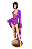 Sorceress Sleeve Lace Up Romper - 5