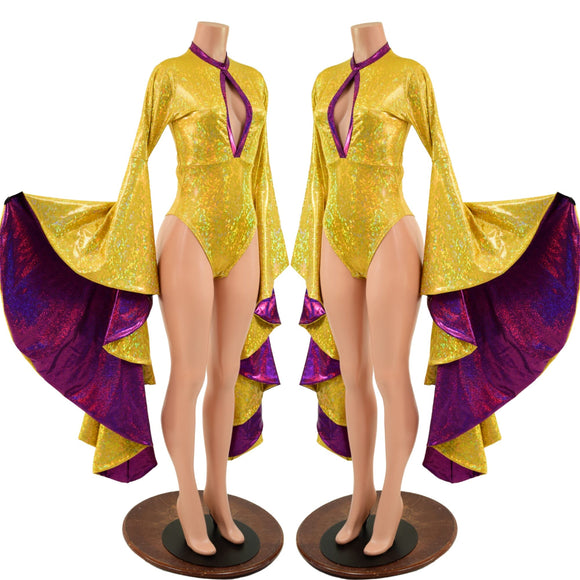 Sorceress Sleeve Romper with Keyhole Neckline - Coquetry Clothing