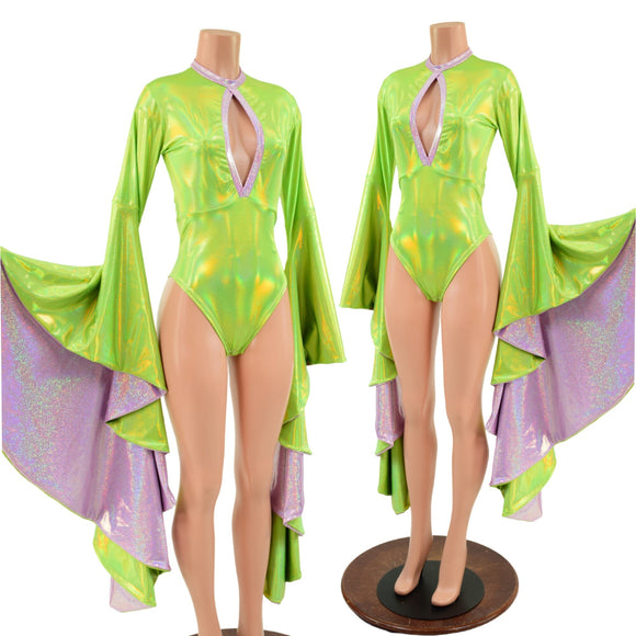 Sorceress Sleeve Romper with Keyhole Neckline - Coquetry Clothing