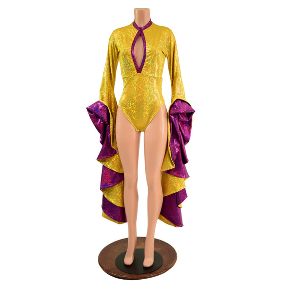 Sorceress Sleeve Romper with Keyhole Neckline - Coquetry Clothing