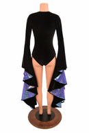 Sorceress Sleeve Romper with Lace Up Neckline - Coquetry Clothing
