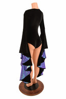 Sorceress Sleeve Romper with Lace Up Neckline - Coquetry Clothing