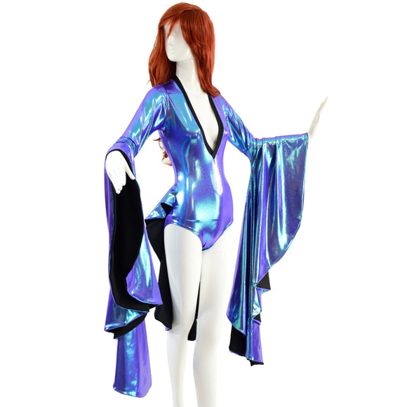 Sorceress Sleeve Romper with Tuxedo Back - Coquetry Clothing