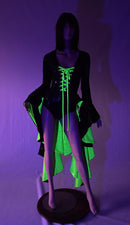 Sorceress Sleeve Tuxedo Ruffle Rump Romper - Coquetry Clothing