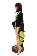 Sorceress Sleeve Tuxedo Ruffle Rump Romper - 4