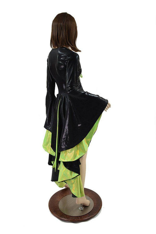 Sorceress Sleeve Tuxedo Ruffle Rump Romper - 6