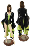 Sorceress Sleeve Tuxedo Ruffle Rump Romper - 1