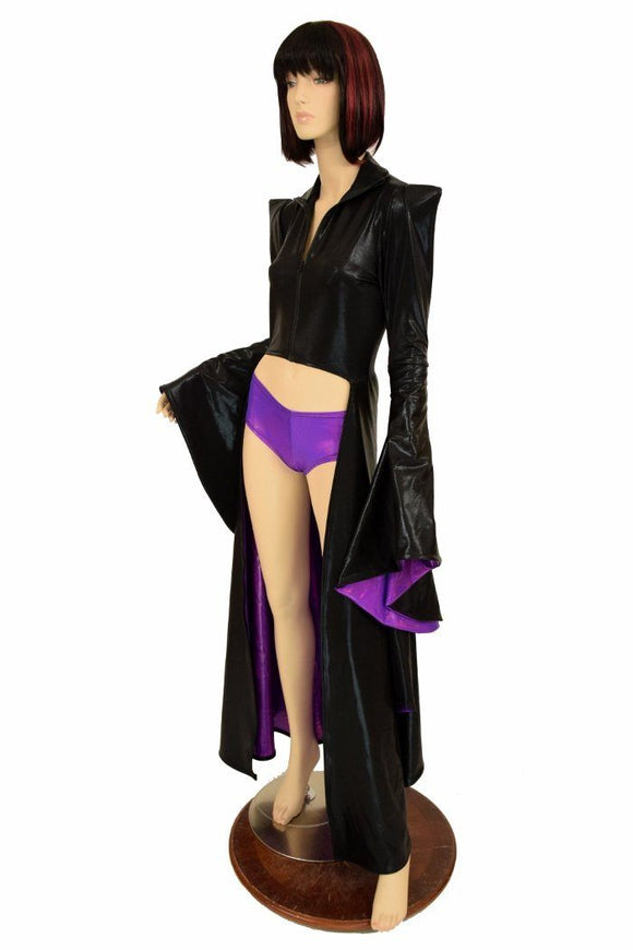 Sorceress Sleeve Zipper Princess Crop Top - Coquetry Clothing