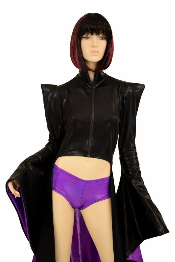 Sorceress Sleeve Zipper Princess Crop Top - 6