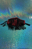 Spandex & 100% Cotton Fringed Face Mask - Coquetry Clothing