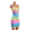 Spectrum Holographic Bodycon Tank Dress - 1