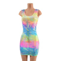 Spectrum Holographic Bodycon Tank Dress - 2