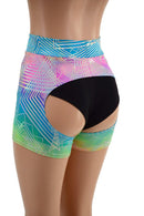 Spectrum Holographic Glass Midrise Short Chaps - Coquetry Clothing