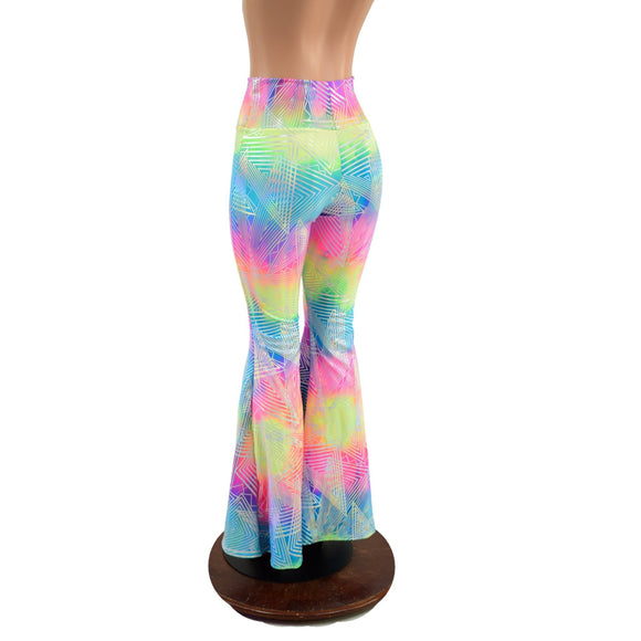 Spectrum Holographic High Waist Solar Flares - Coquetry Clothing