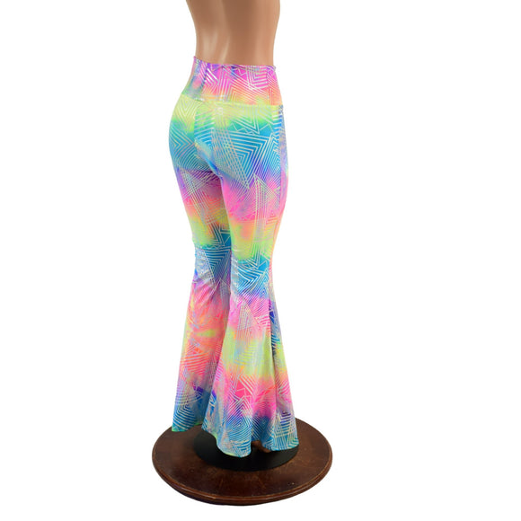Spectrum Holographic High Waist Solar Flares - Coquetry Clothing