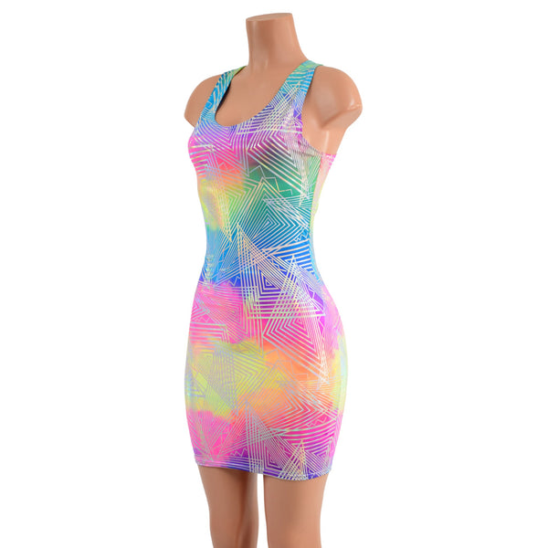Spectrum Holographic Racerback Tank Dress - 2