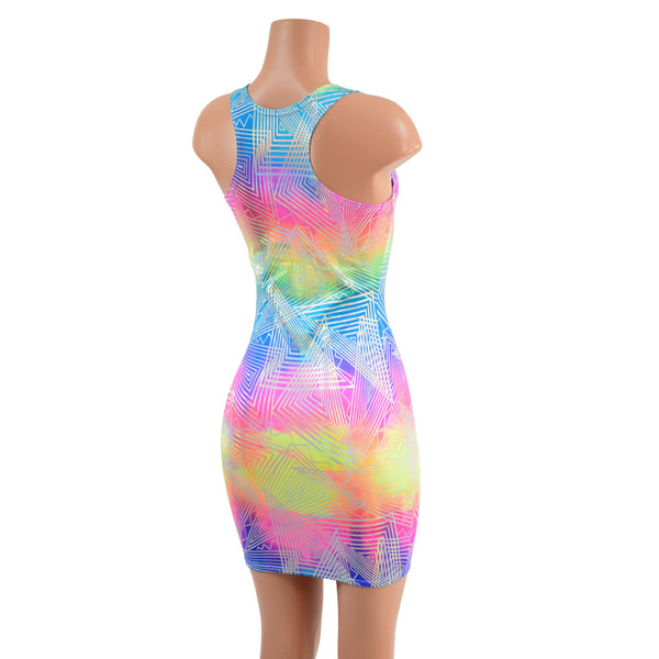 Spectrum Holographic Racerback Tank Dress - 4