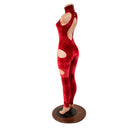 SpellBound Catsuit in Red Velvet - Coquetry Clothing