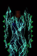 Spiked Mega Sharp Shoulder Catsuit - Coquetry Clothing