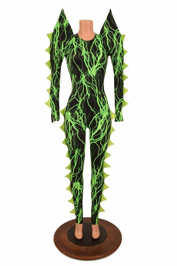 Spiked Mega Sharp Shoulder Catsuit - Coquetry Clothing