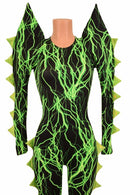 Spiked Mega Sharp Shoulder Catsuit - Coquetry Clothing