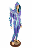 Spiked Mega Sharp Shoulder Catsuit - Coquetry Clothing