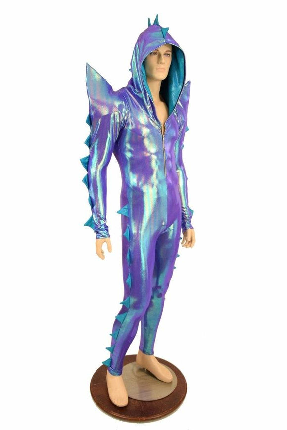 Spiked Mega Sharp Shoulder Catsuit - Coquetry Clothing