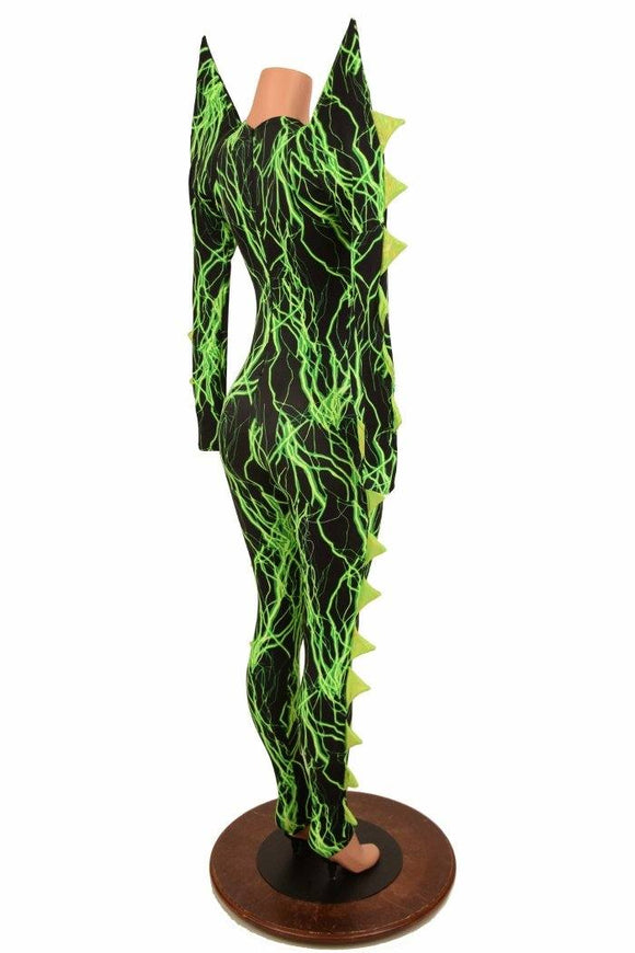 Spiked Mega Sharp Shoulder Catsuit - Coquetry Clothing