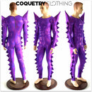 Spiked Mega Sharp Shoulder Catsuit - Coquetry Clothing