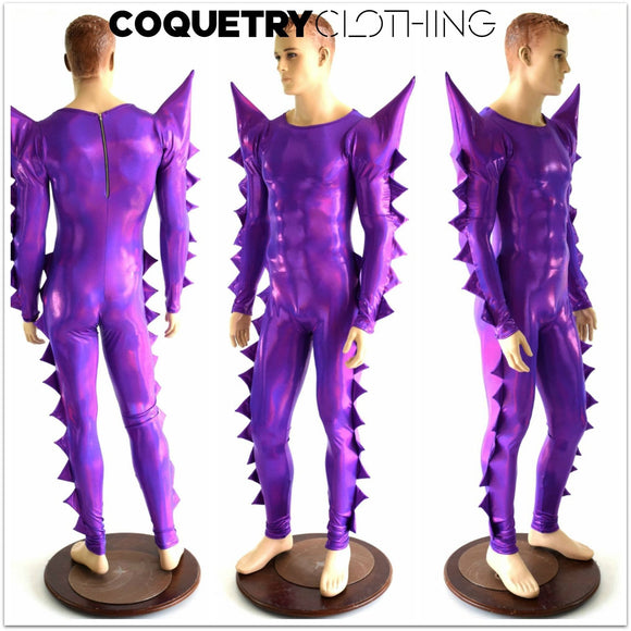Spiked Mega Sharp Shoulder Catsuit - Coquetry Clothing
