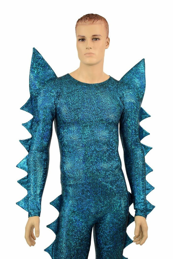 Spiked Mega Sharp Shoulder Catsuit - Coquetry Clothing