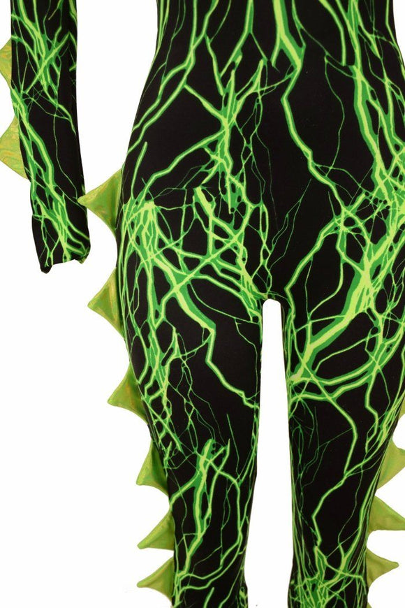 Spiked Mega Sharp Shoulder Catsuit - Coquetry Clothing
