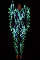Spiked Mega Sharp Shoulder Catsuit - Coquetry Clothing