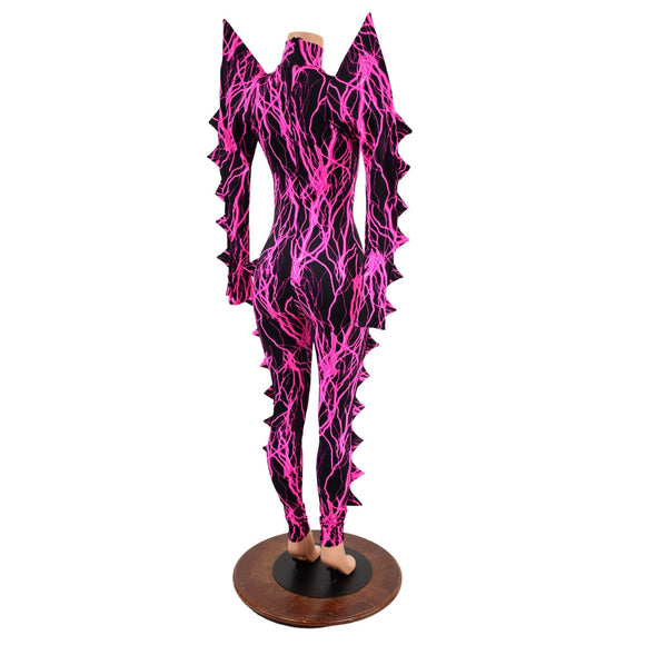 Spiked Mega Sharp Shoulder Catsuit - Coquetry Clothing