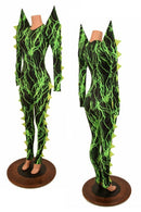 Spiked Mega Sharp Shoulder Catsuit - Coquetry Clothing