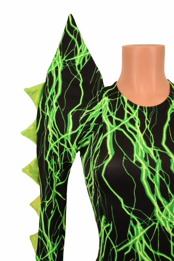 Spiked Mega Sharp Shoulder Catsuit - Coquetry Clothing