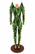 Spiked Mega Sharp Shoulder Catsuit - 2
