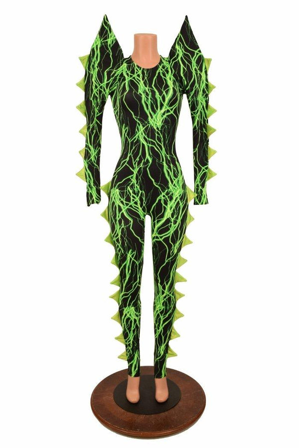 Spiked Mega Sharp Shoulder Catsuit - 2