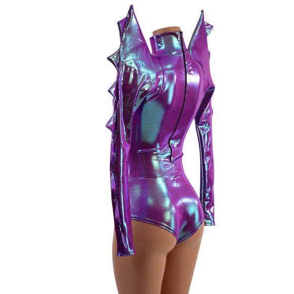 Spiked Mega Sharp Shoulder Romper - Coquetry Clothing